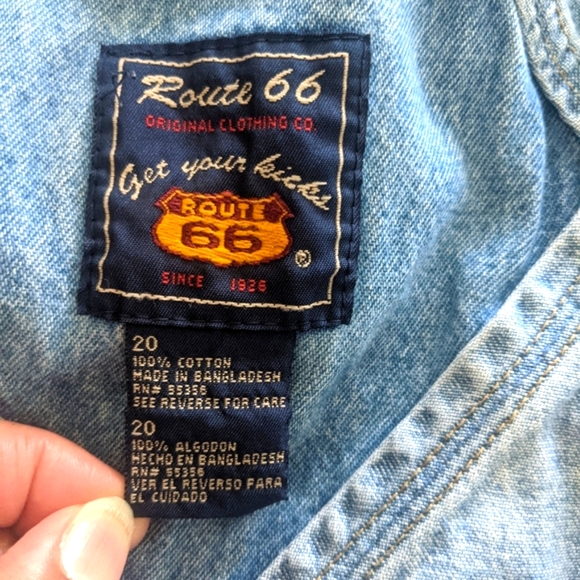 Route 66 Light Wash Denim Cuffed Jean Overall Carpenter Shorts - Picture 4 of 11